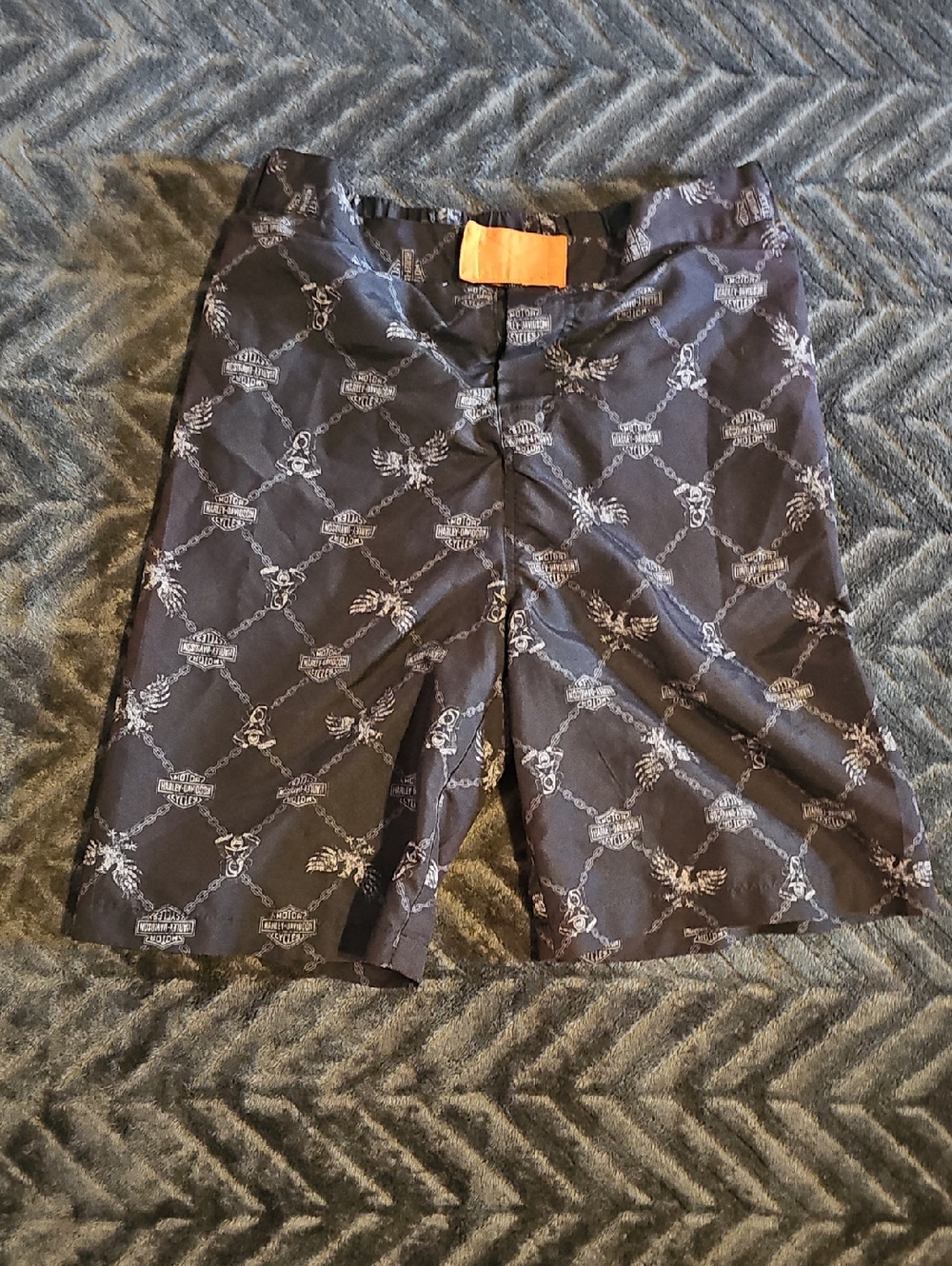 🏍️🌊 Harley-Davidson Boys Swim Trunks – Size 12/14 🌊🏍️